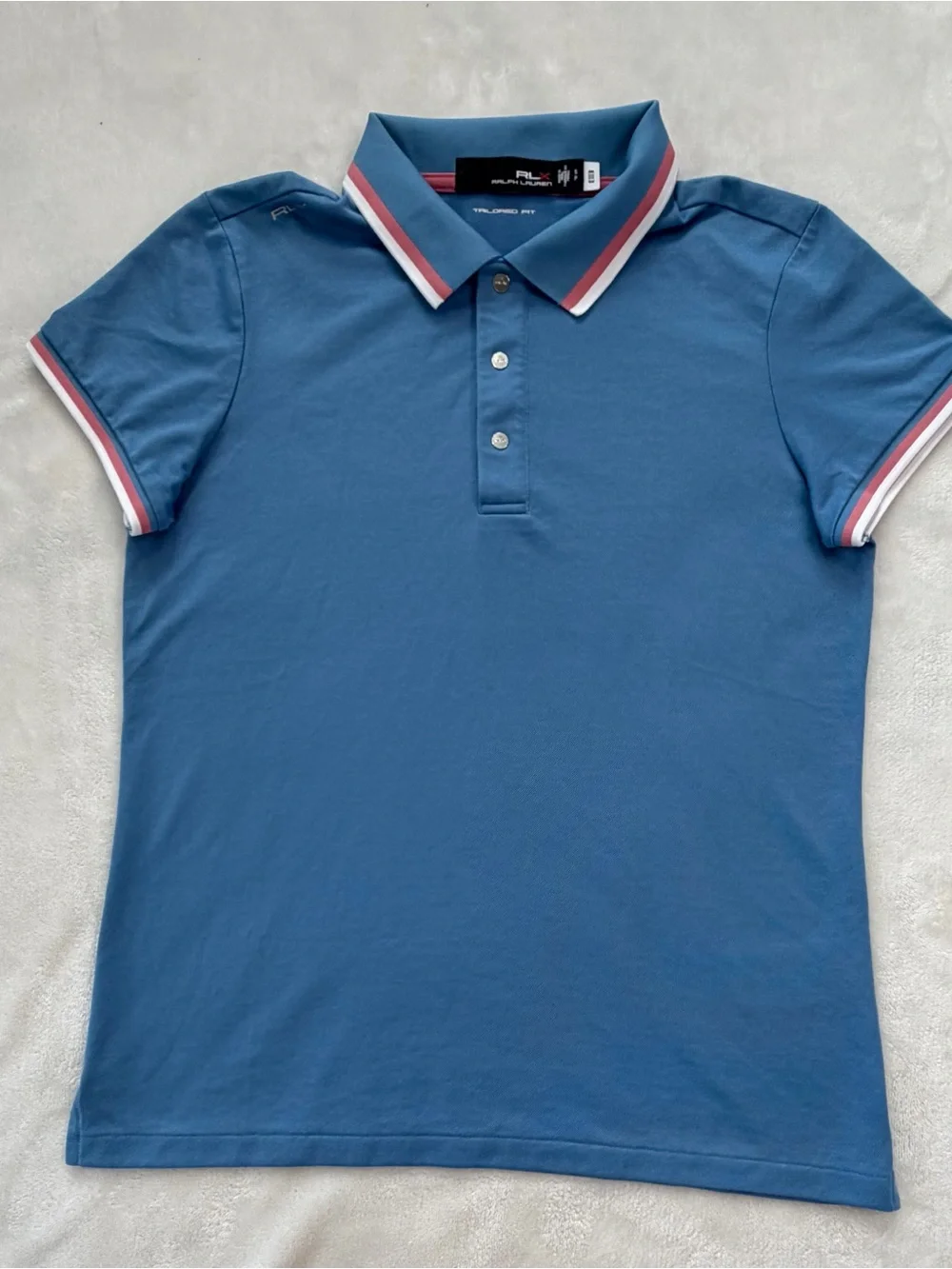 Ralph Lauren RLX Blue Polo Shirt Tailored Fit Womens Small Performance Golf - Picture 9 of 9